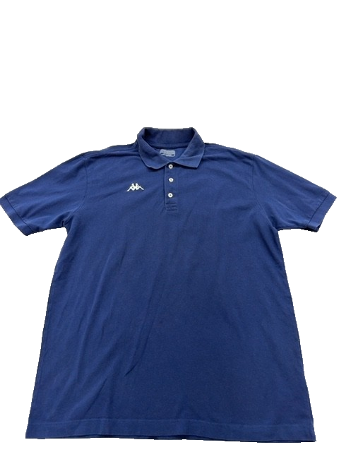 Kappa Men's Navy Polo Shirt – Size XXXL, Embroidered, Cotton