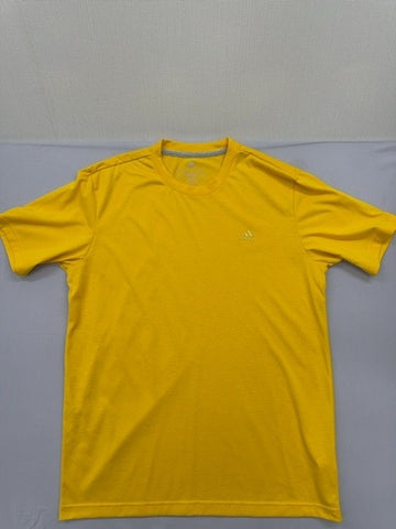Adidas Climacool Climalite Men's Yellow T-Shirt S Short Sleeve Regular