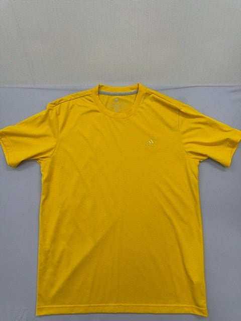 Adidas Men's Yellow T-Shirt – Size S, Short Sleeve