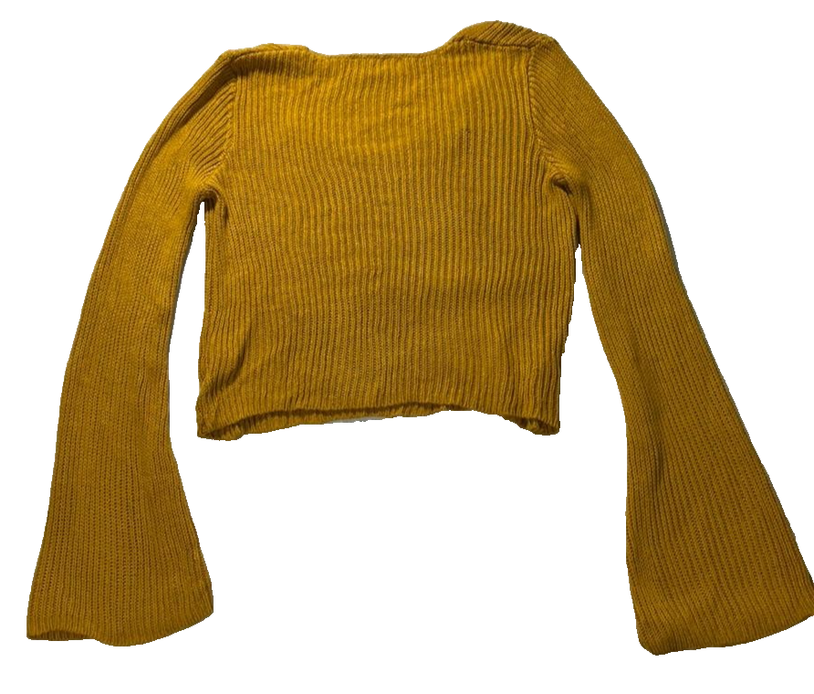 Forever 21 | Sweaters | Yellow Cropped V Neck | Size S