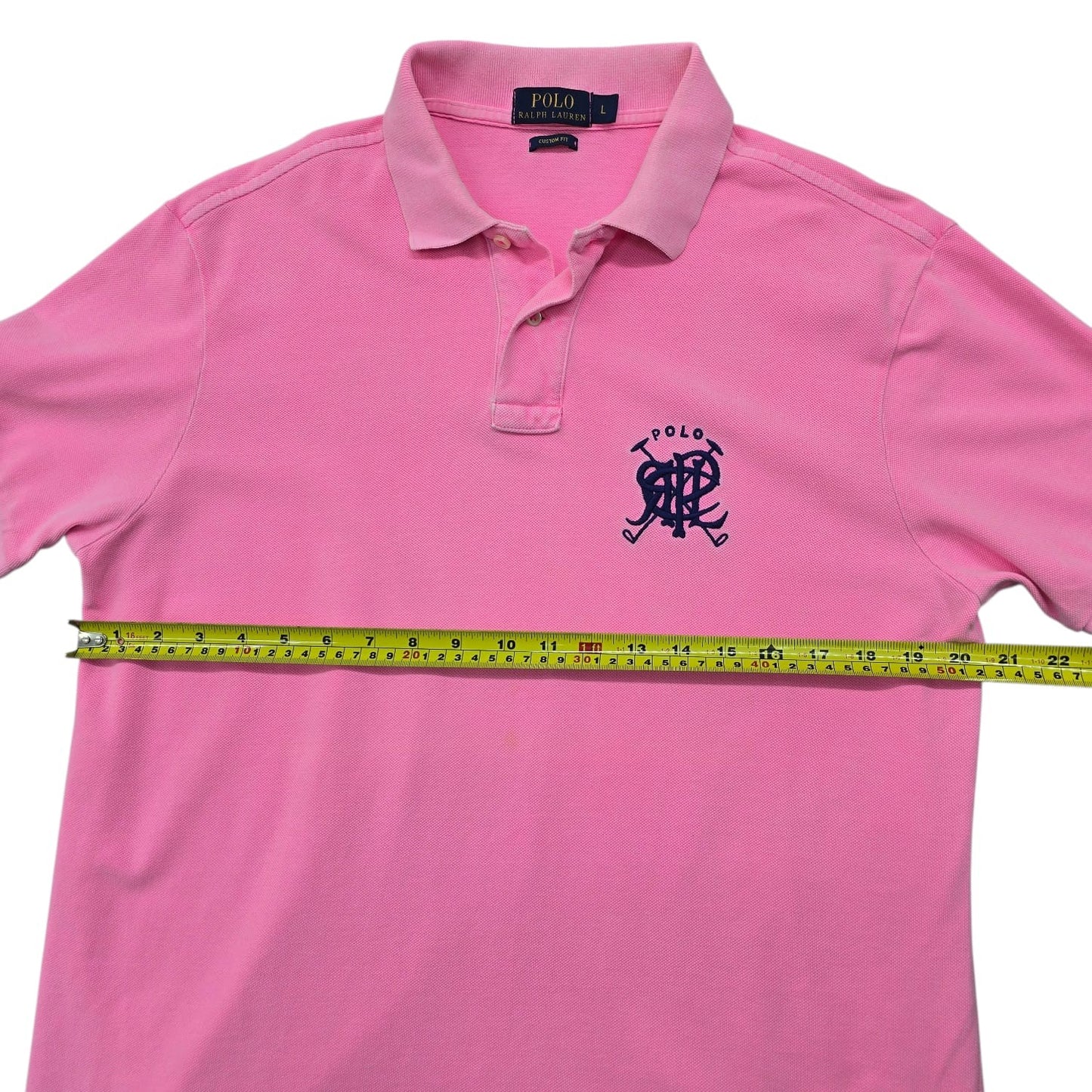 Polo Ralph Lauren Men's Pink Custom Fit Polo L