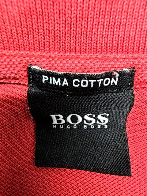 Hugo Boss Red Pima Cotton Polo Shirt XXL Short Sleeve Men's