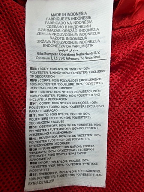 Nike Men's Red/Black Hooded Activewear Jacket L Full Zip
