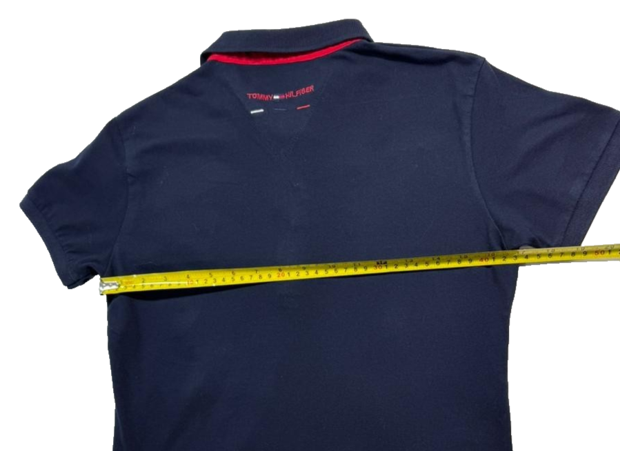 Tommy Hilfiger Women's Slim Flag Polo Shirt Short Sleeve Size XL Logo Cotton