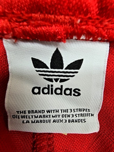 Adidas Unisex Red Track Pants Size M Drawstring Activewear
