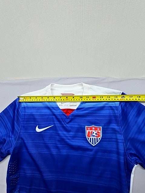 Nike Men's Blue Dri-FIT Soccer Jersey Short Sleeve V-Neck Size M