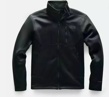 The North Face Softshell Jacket Men's Black Full Zip Windproof Size M