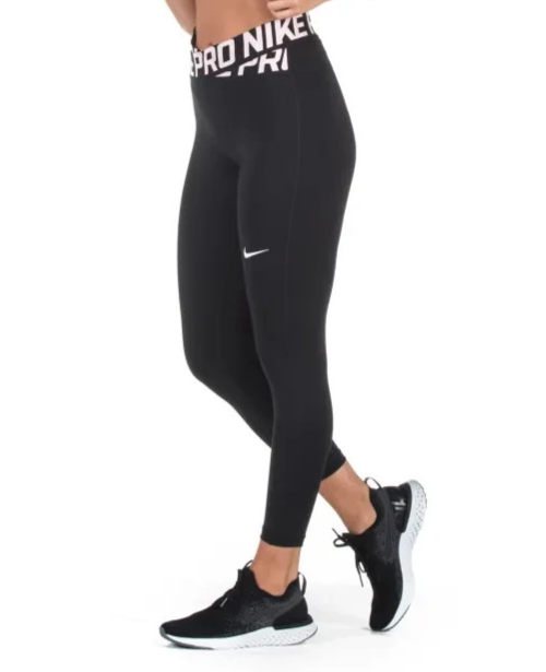 Women Nike Pro Intertwist 7/8 Crop Black XS Leggings