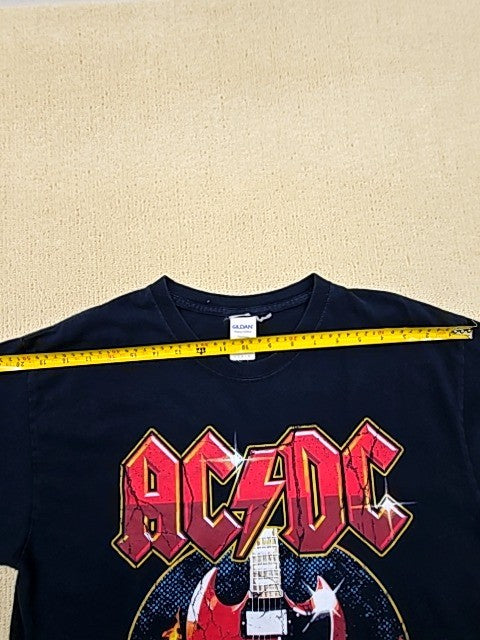 Gildan Men's Rock Black L Short Sleeve Heavy Cotton Tee