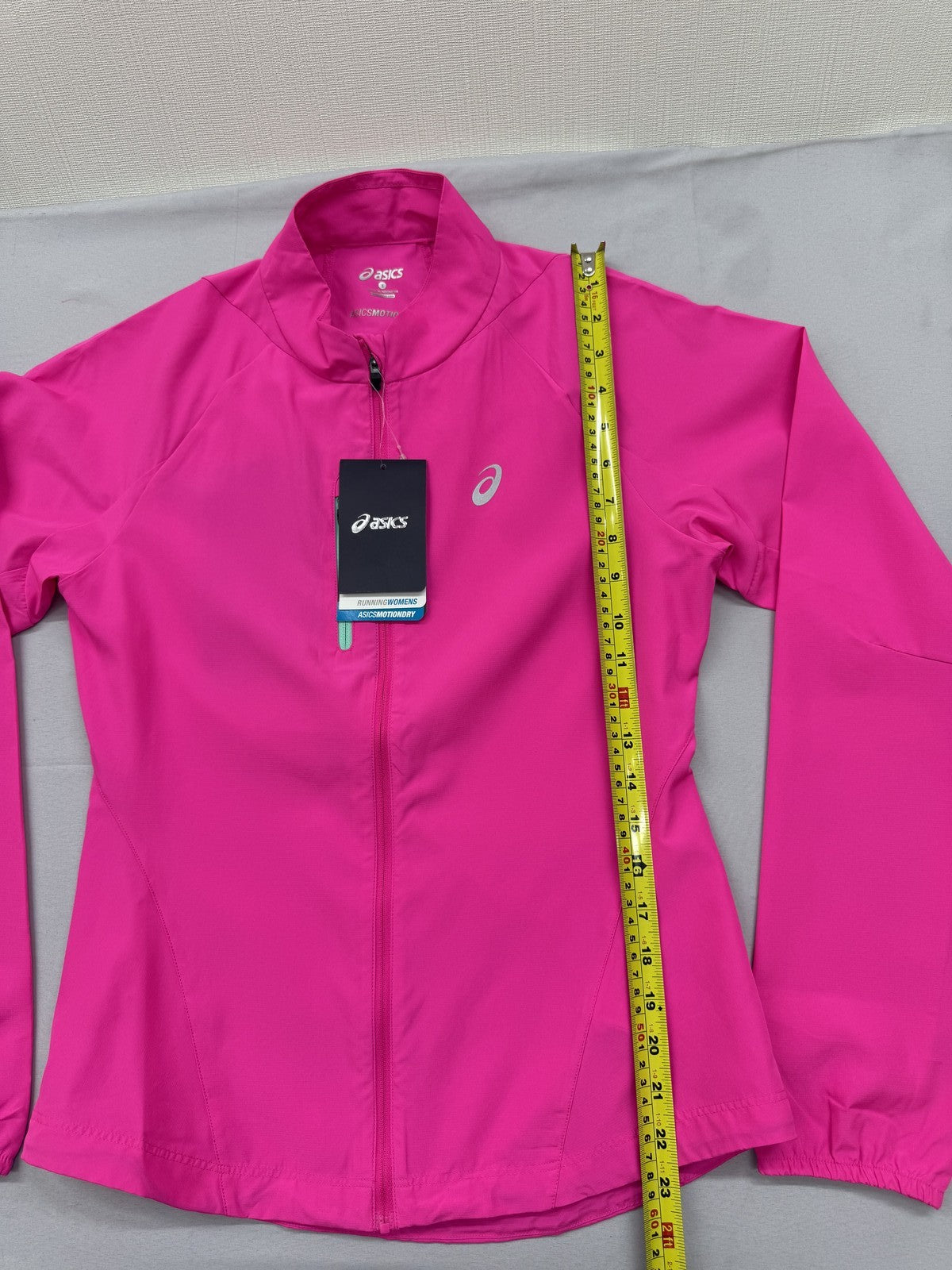 Asics Women's Pink Motion Dry Running Jacket S Long Sleeve