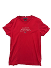 Tommy Hilfiger Men's Red T-Shirt – Size S, Short Sleeve, Crew Neck