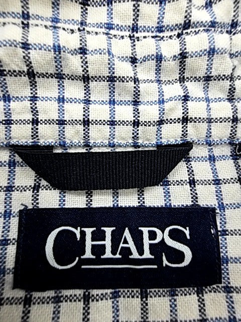 Chaps Blue Gingham Long Sleeve Button Down Cotton Men's M Shirt