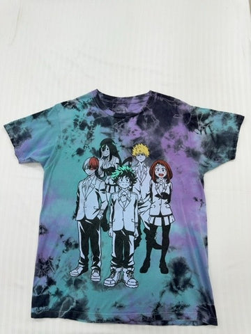 My Hero Academia Unisex Tie-Dye Purple Turquoise T-Shirt