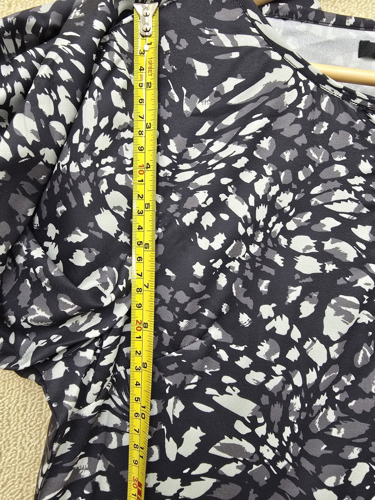 Bebe Multicolor Animal Print Long Sleeve Maxi Dress L