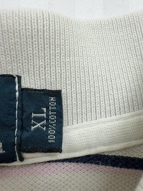 Polo Ralph Lauren Men's White Navy Striped Polo Classic Fit