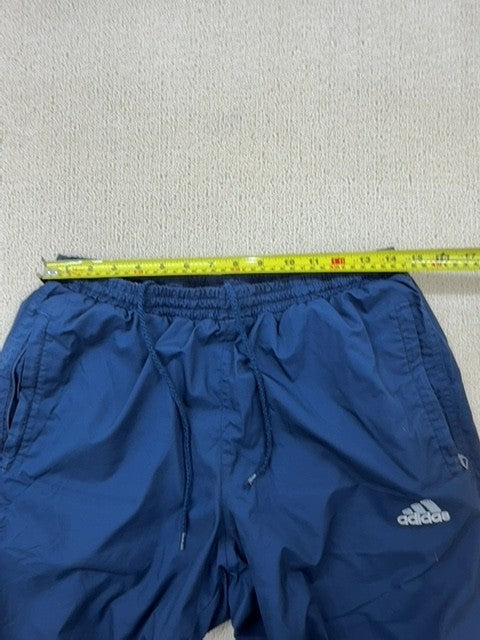 Adidas Men's Navy Track Pants Size M Tapered Three Stripes