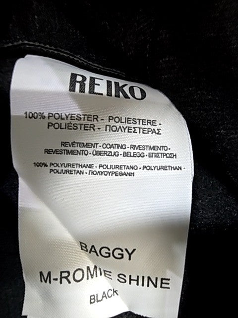 Reiko Rome Shine Black Baggy Pants Women M Elastic Waist Drawstring