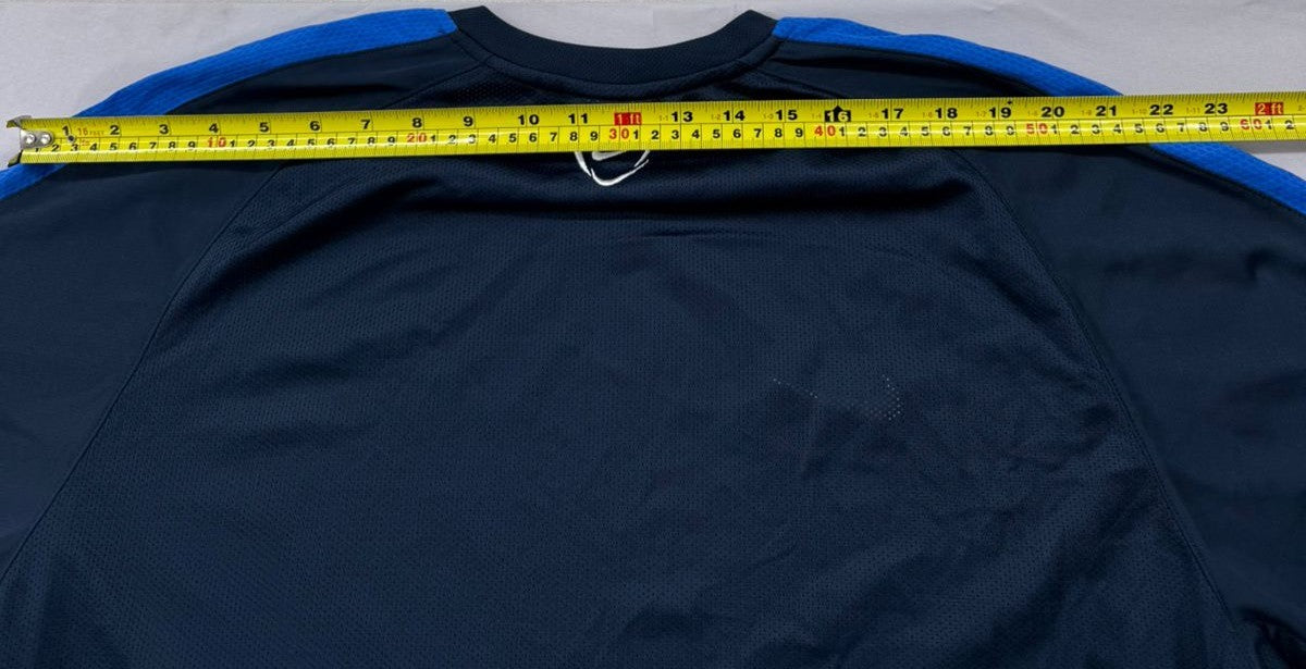 Nike Men's Navy Dri-FIT Football Jersey XXL Striped Short Sleeve