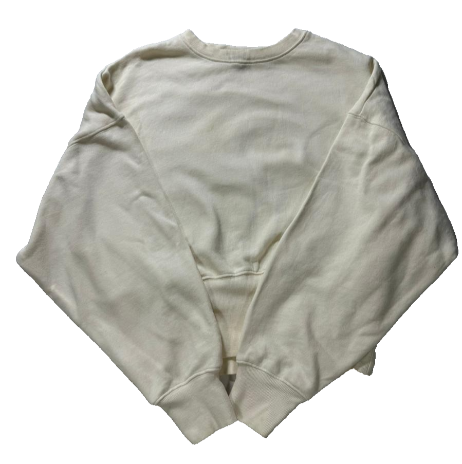 Forever 21 Women Cream Cropped Sweatshirt Size Medium
