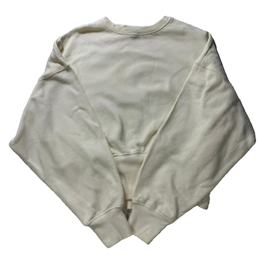 Forever 21 Women Cream Cropped Sweatshirt Size Medium