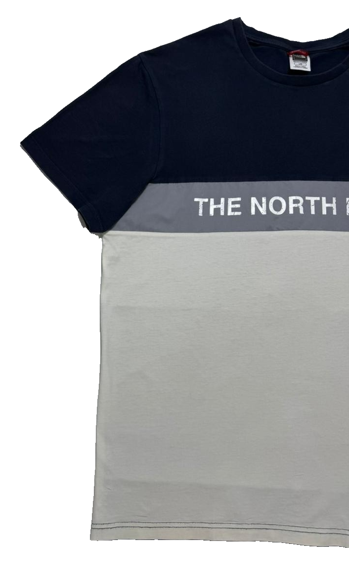 The North Face Men's T-Shirt Woven Colour Block Tnf Crew Neck Cotton Casual Tee