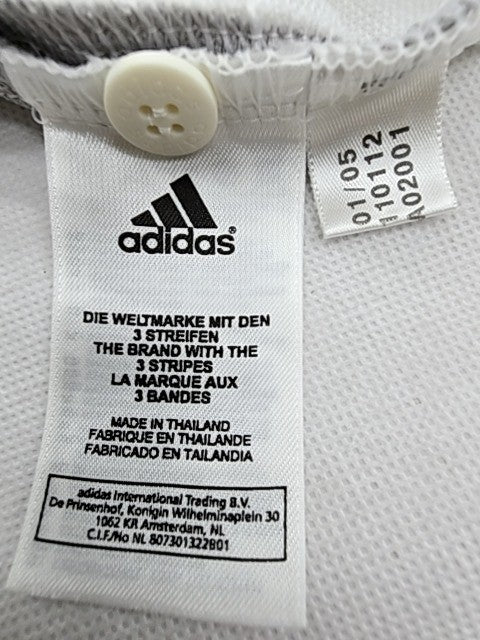 Adidas Men's White XL Short Sleeve Polo Shirt Button Closure