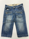 Vintage Alvaro 1989 Men's Blue Shorts – Size 40, Cargo, Distressed