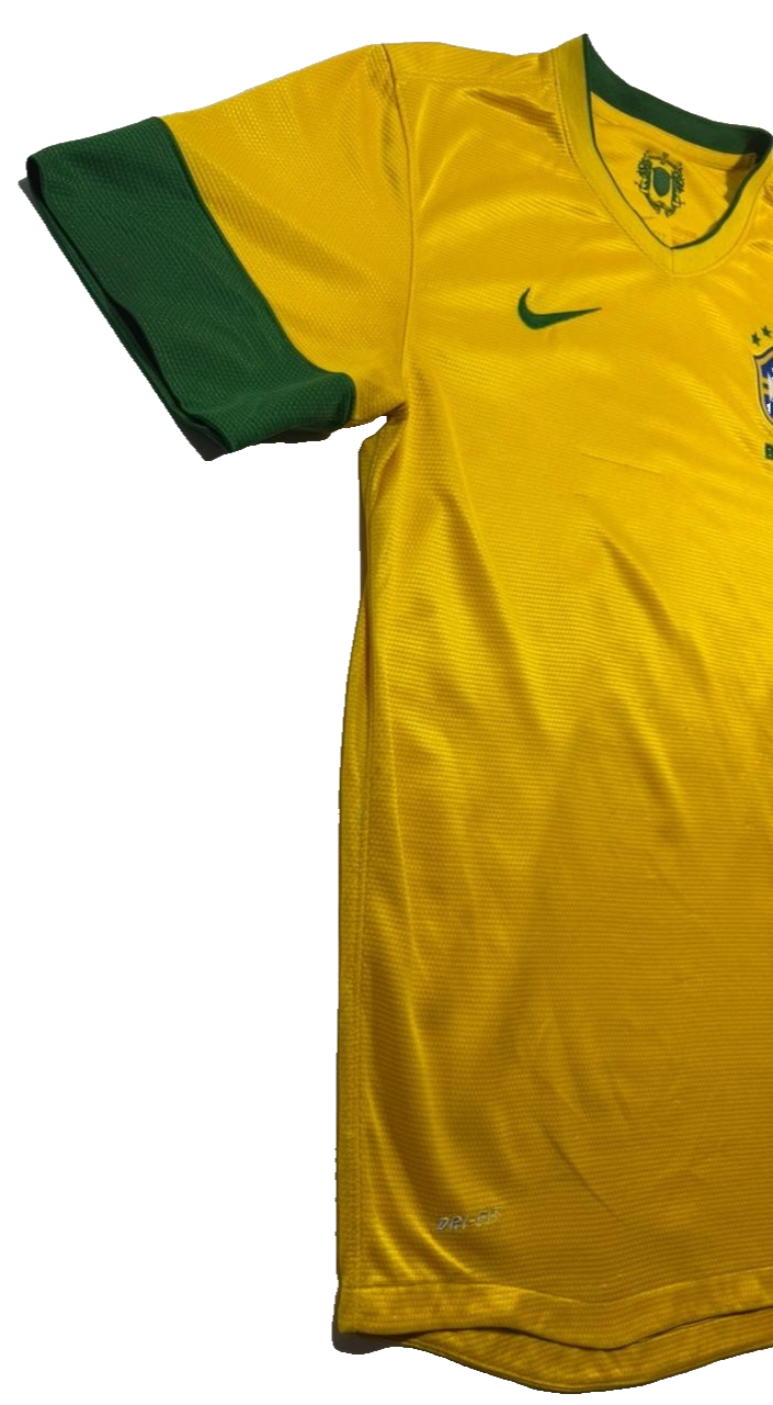 Nike Brazil National Team Soccer Jersey Yellow Green Men's Size L