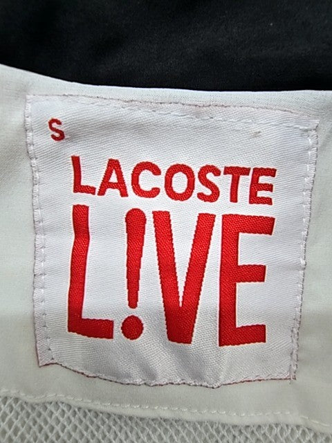 Lacoste Men's White Red Track Jacket Size S Zipper Athletic