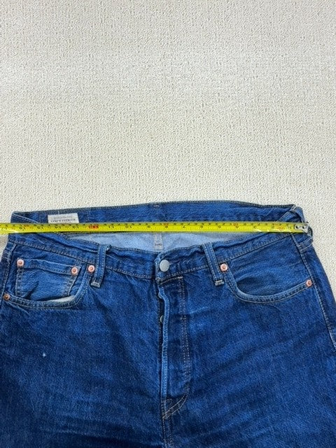 Vintage Levi's 501 Straight Jeans 34x34 Blue Rinse Men Button Fly