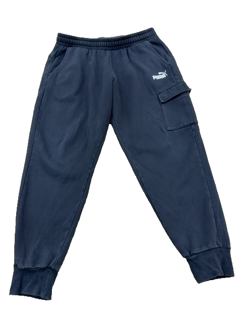 Puma Men's New Navy Cargo Sweatpants XL Tapered Drawstring