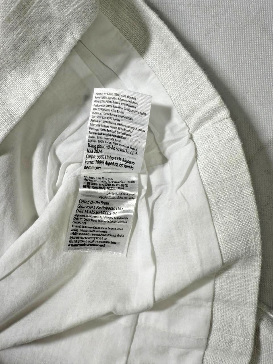 Cotton On Sienna Linen Cotton Vest In Off White - Size Us 6