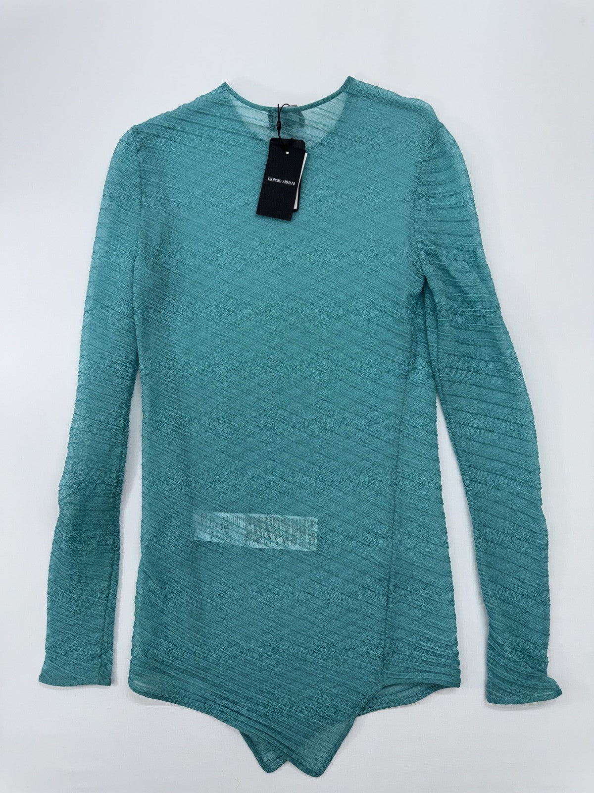 Giorgio Armani Women’s Teal Textured Bodysuit EU 42