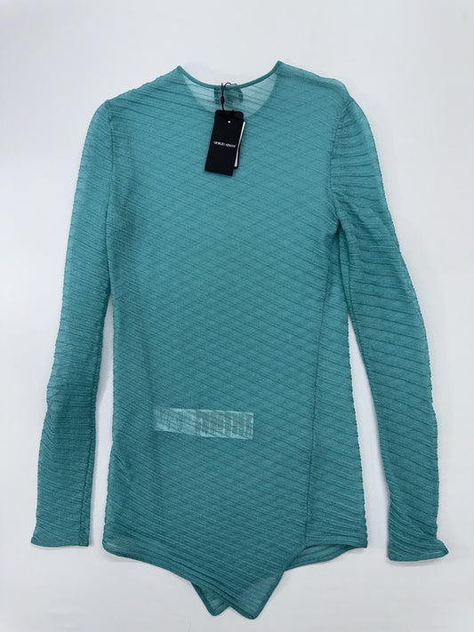 Giorgio Armani Women’s Teal Textured Bodysuit EU 42