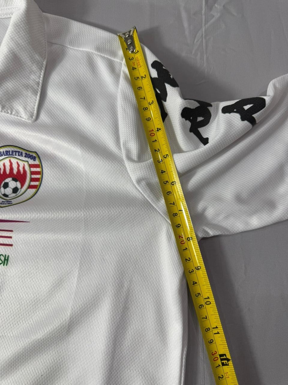 Kappa Men's Small Football Jersey White Etra Barletta 2008 Soccer Shirt