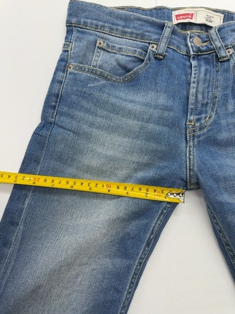 Levi's Boys Blue Denim 511 Slim Fit Size 16 Casual Button Jeans