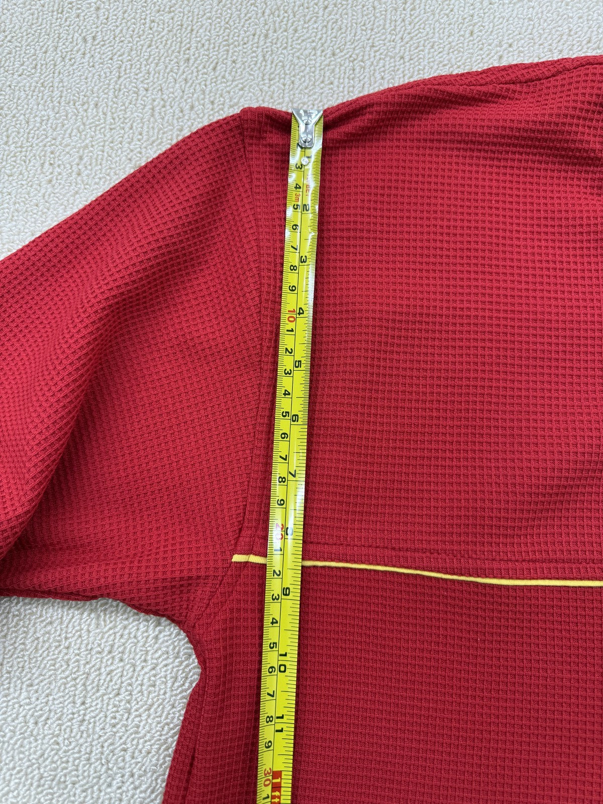 Ferrari Michael Schumacher Red V-Neck Polo Shirt Men's L Racing Logo