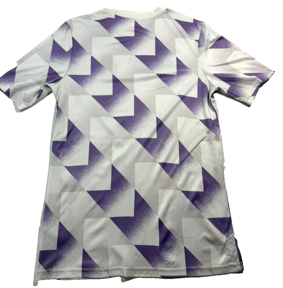 Adidas White Purple Pre-Match Football Shirt Jersey - Size XL