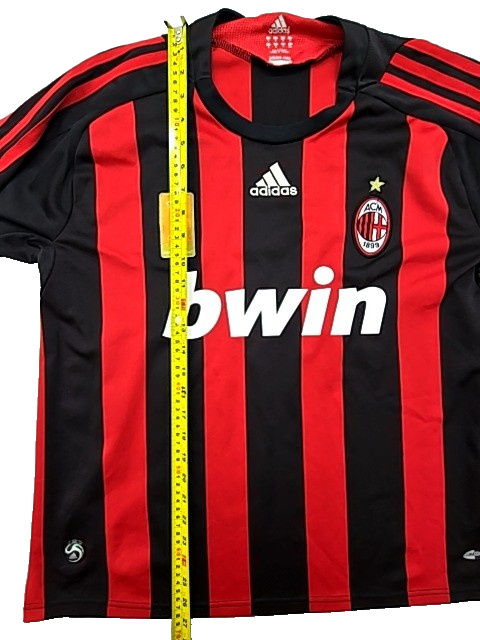 Adidas Red Striped Home Shirt M Short Sleeve Clima365 Crewneck