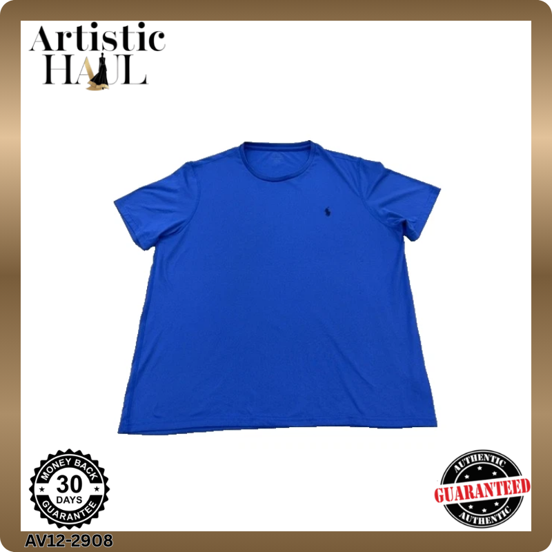 Polo Ralph Lauren Men's Blue Short Sleeve T-Shirt Regular Pony Logo