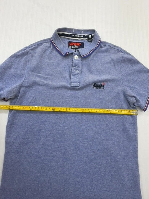 Superdry Poolside Polo M Royal Twist Cotton Pique Relaxed Fit