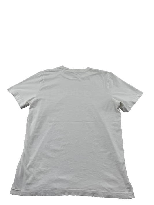 Adidas Men's White T-Shirt – Size L, Regular Fit, Logo