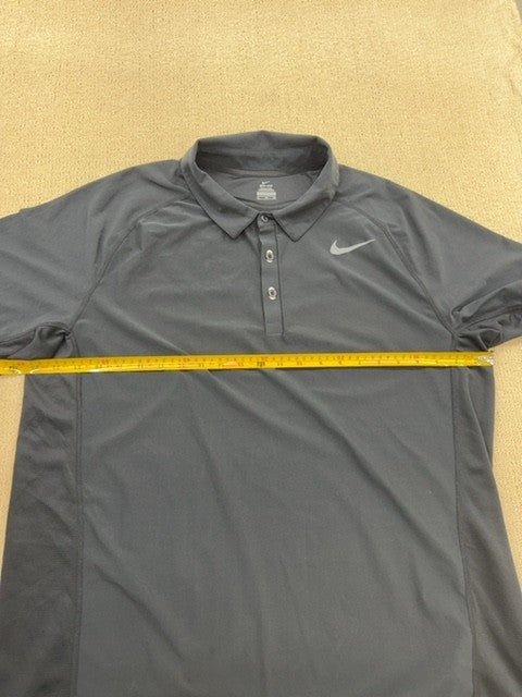 Nike Men's Grey Dri-FIT Golf Polo Shirt XL Short Sleeve