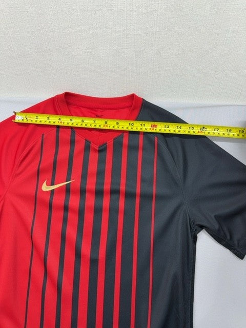 Nike Striped Division Dri-FIT Red/Black V-Neck Jersey M Slim Fit