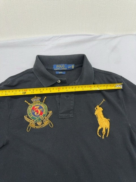 Polo Ralph Lauren Men's Grey Slim Fit Polo Shirt Size S Cotton