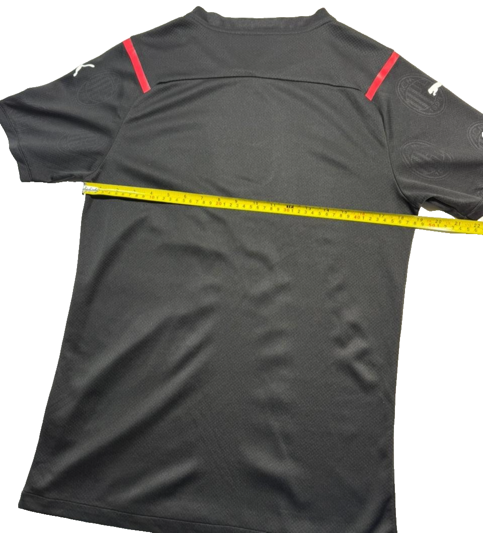 Puma Ac Milan Third Jersey In Black With Red Accents - Size S