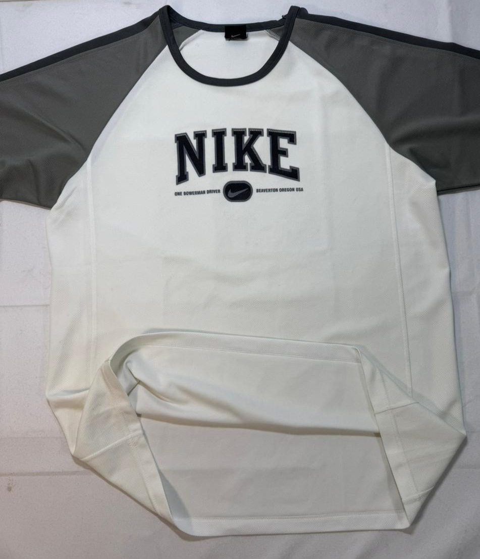 Nike Two-Tone Raglan Sleeve Tee White/Grey XXL Men