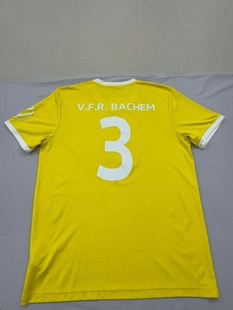 Adidas Men's Yellow VfR Bachem Jersey V-Neck M Vintage