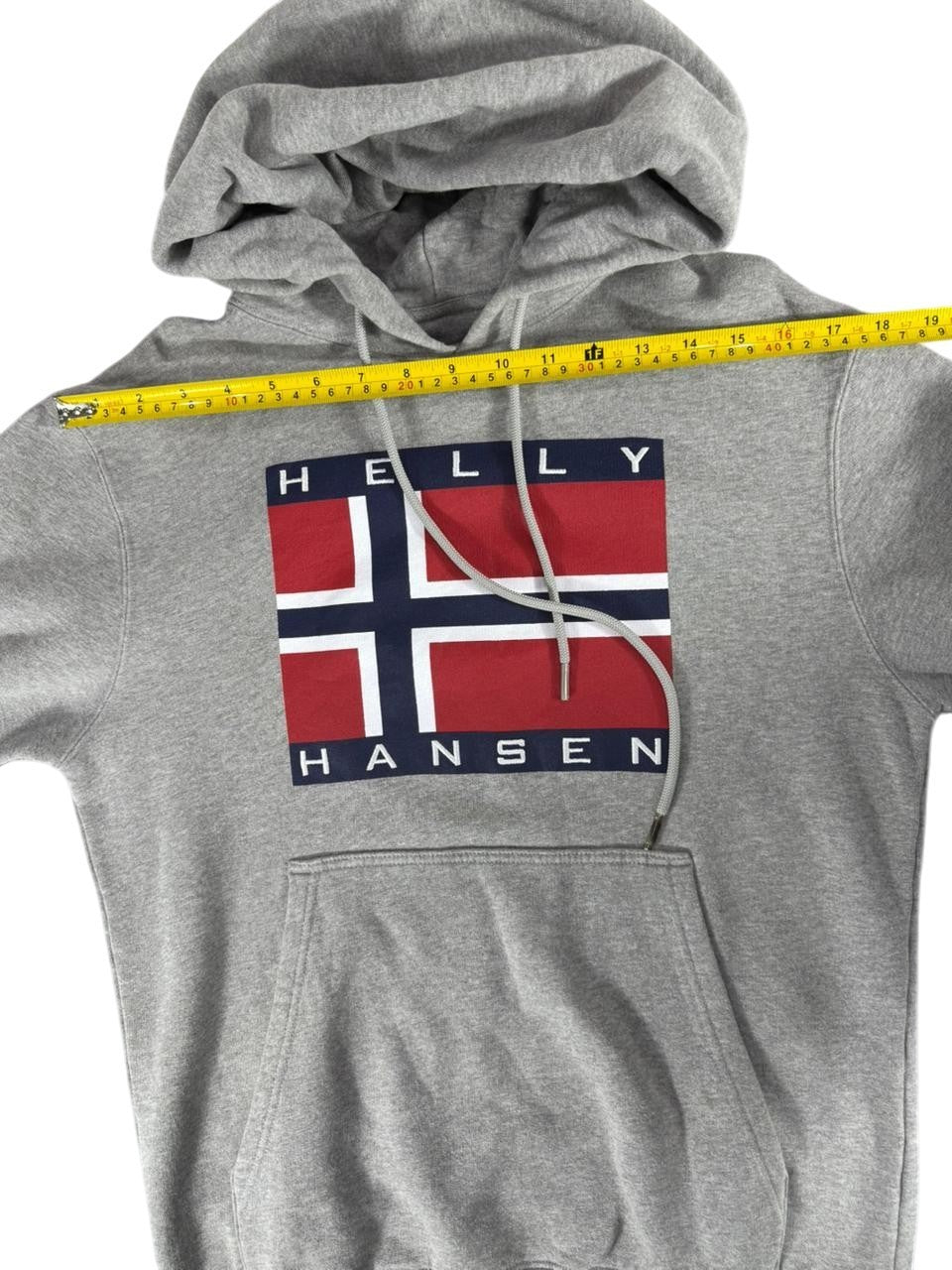 Helly Hansen Logo Hoodie Sweatshirt Grey Size XS Pullover