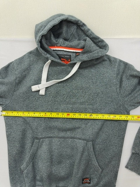 Superdry Black Label Men's M Gray Fleece Hoodie Vintage